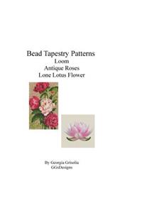 Bead Tapestry Patterns Loom Antique Roses Lone Lotus Flower