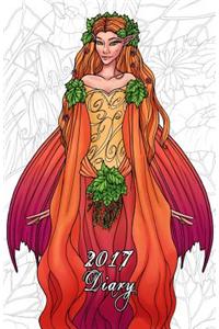 2017 Fantasy Creatures Colouring Diary