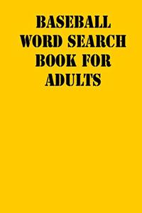 Baseball Word Search Book For Adults