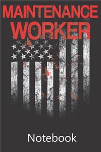 Maintenance Worker America Flag