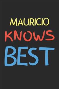 Mauricio Knows Best: Lined Journal, 120 Pages, 6 x 9, Mauricio Personalized Name Notebook Gift Idea, Black Matte Finish (Mauricio Knows Best Journal)