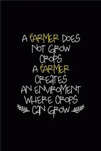 A Farmer Does Not Grow Crops. A Farmer Creates An Enviroment Where Crops Can Grow
