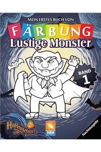 Lustige Monster - Band 1 - Nachtausgabe: Malbuch für Kinder - 25 Farbabbildungen