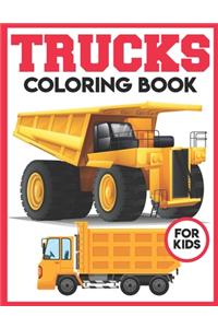 Trucks Coloring Book For Kids