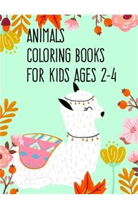 Animals coloring books for kids ages 2-4