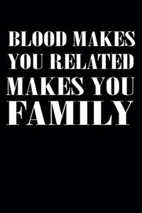 Blood Makes You Related Makes You Family