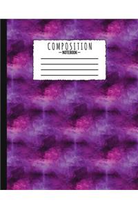 Composition Notebook Purple Abstract Art Design