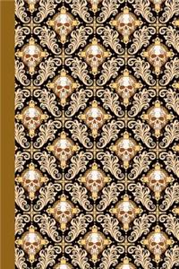 Journal: Skulls (Mustard) 6x9 - Graph Journal - Journal with Graph Paper Pages, Square Grid Pattern