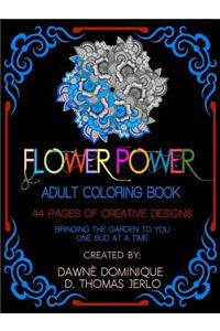Flower Power, Adult Coloring Book