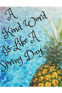 Kind Word Is Like a Spring Day