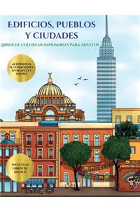 Libros de colorear imprimibles para adultos (Edificios, pueblos y ciudades)