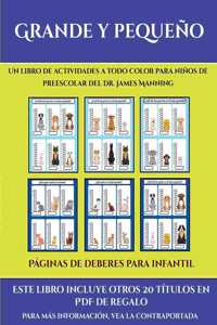 Páginas de deberes para infantil (Grande y pequeño)