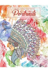 Livre de coloriage pour adultes Portraits 1