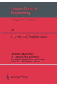 Recent Advances in Engineering Science