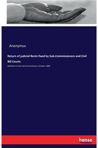 Return of judicial Rents fixed by Sub-Commissioners and Civil Bill Courts: Notified to Irish Land Commission, October 1898