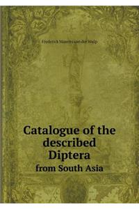 Catalogue of the described Diptera from South Asia