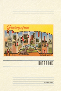 Vintage Lined Notebook Greetings from Missouri