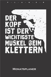 Der Kopf ist der wichtigste Muskel beim Klettern Monatsplaner