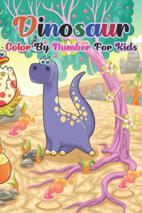 Dinosaur Color By Number For Kids