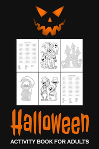 Halloween activity book for adults