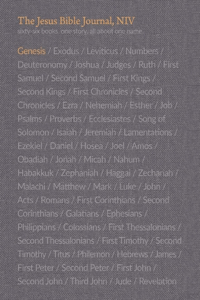 The Jesus Bible Journal, Genesis, NIV, Paperback, Comfort Print