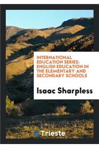 English Education in the Elementary and Secondary Schools