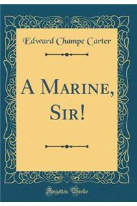 A Marine, Sir! (Classic Reprint)