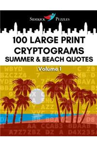 100 Large Print Cryptograms