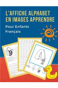 L'Affiche Alphabet en Images Apprendre Pour Enfants Français