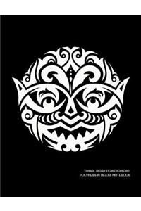 Tribal Mask Hawaiian Art Polynesian Maori Notebook