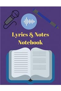 Lyrics & Notes Notebook