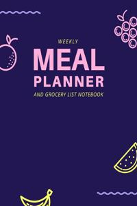 Weekly Meal Planner And Grocery List Notebook