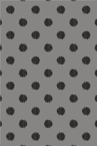 Black Doodled Polka Dots Notebook