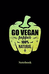 Go Vegan Pepper 100% Natural Notebook