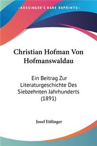 Christian Hofman Von Hofmanswaldau