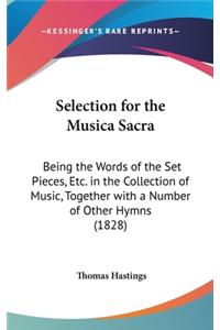 Selection for the Musica Sacra