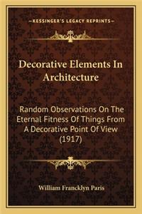 Decorative Elements in Architecture