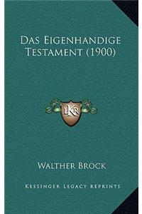 Eigenhandige Testament (1900)