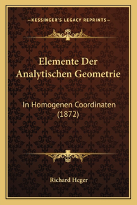 Elemente Der Analytischen Geometrie