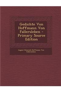 Gedichte Von Hoffmann Von Fallersleben