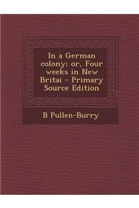 In a German Colony; Or, Four Weeks in New Britai