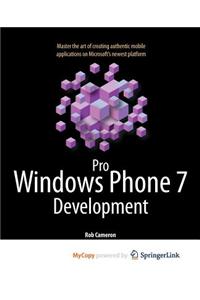 Pro Windows Phone 7 Development