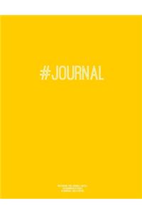 Notebook for Cornell Notes, 120 Numbered Pages, #JOURNAL, Gold Cover