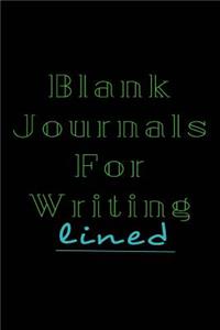 Blank Journals For Writing Lined