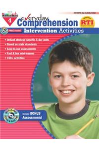 Everyday Comprehension Intervention Activities, Grade 4 [With CDROM]