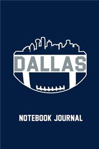 Dallas Skyline Football Notebook Perfect for Journal, Doodling, Sketching and Notes Book With Blank Numbered Pages, 126 Pages 6