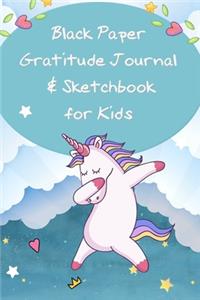 Black Paper Gratitude Journal & Sketchbook for Kids