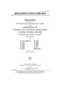 Miscellaneous national parks bills