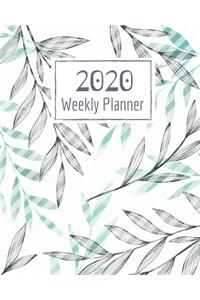 Weekly Planner for 2020- 52 Weeks Planner Schedule Organizer- 8"x10" 120 pages Book 5: Large Floral Cover Planner for Weekly Scheduling Organizing Goal Setting- January 2020/December 2020