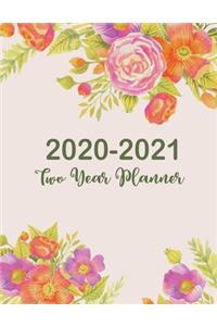 2020-2021 Two Year Planner: 24 Months Calendar with Holidays Jan 2020 to Dec 2021 Academic Agenda Schedule Organizer Logbook Personal - 2 Year Monthly Planner - Two Year Appoin